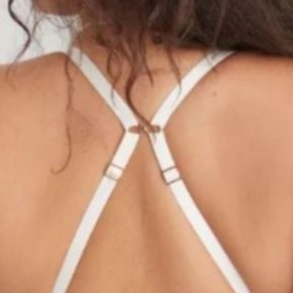 Aerie Real Power Women's Ivory Lace Wireless Convertible Push-Up Bra Size 38C - Picture 3 of 14